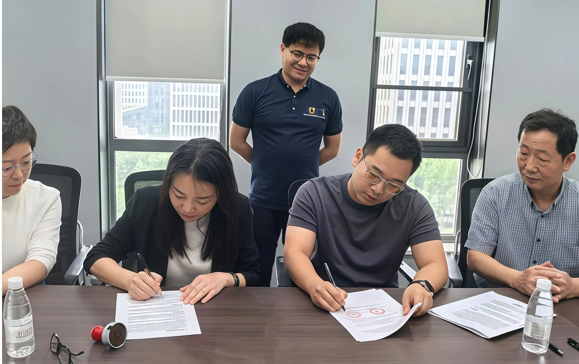 大白教育与新型显示技术研究所战略合作签约现场