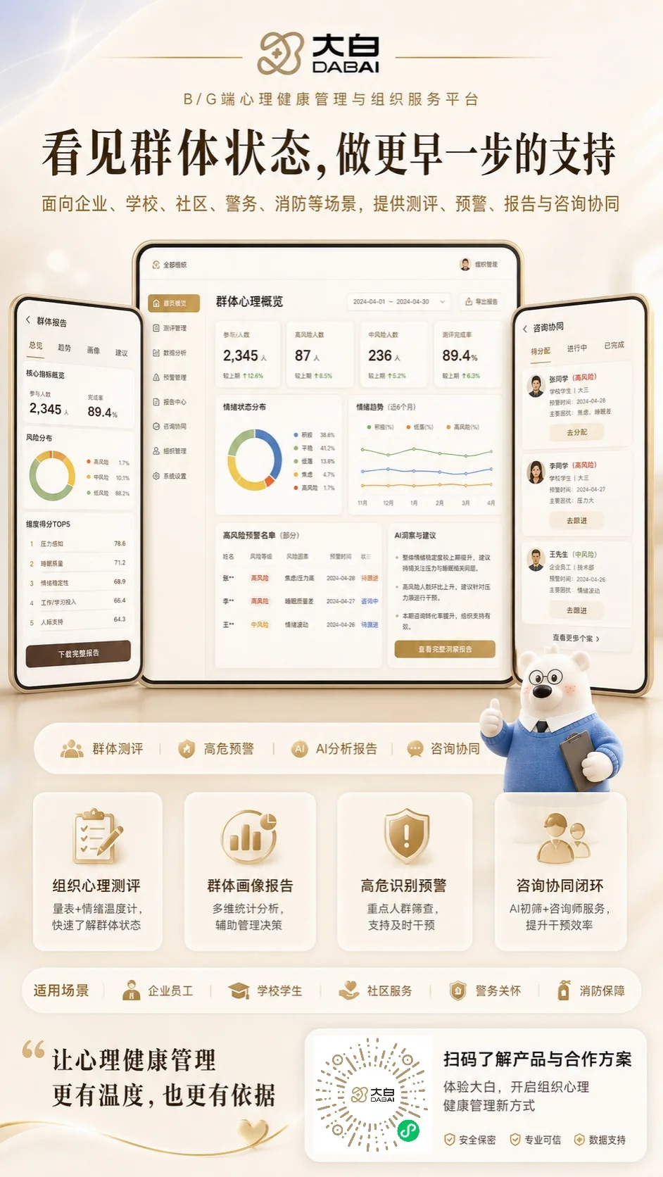 C端AI心理软件宣传海报